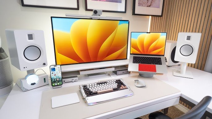 All-White Desk Setup