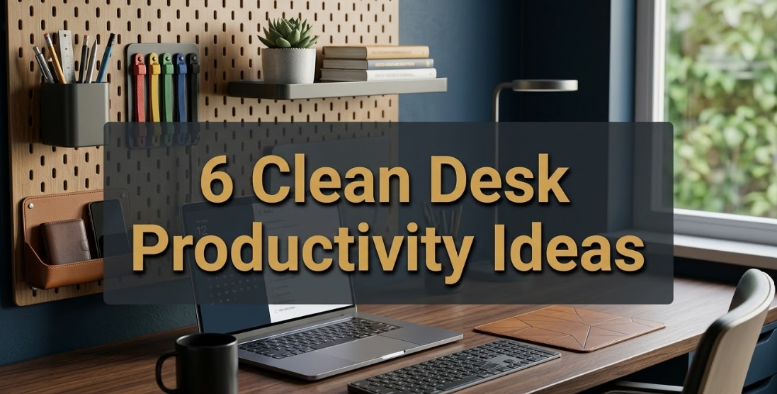 6 Clean Desk Productivity Ideas