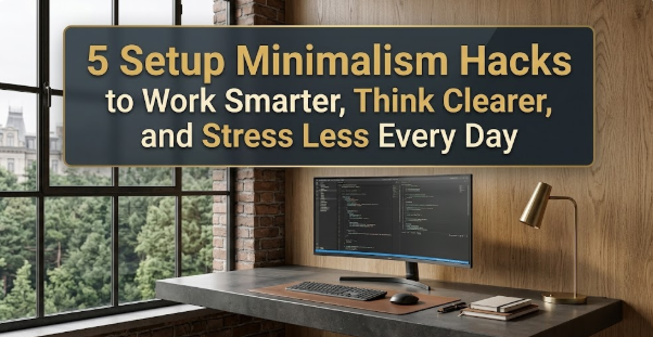 5 Setup Minimalism Hacks to Work Smarter, Think Clearer, and Stress Less Every Day